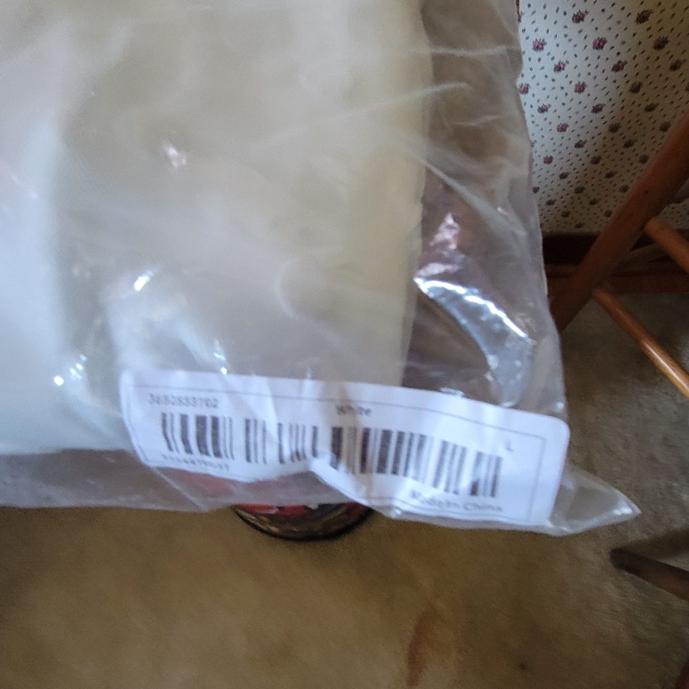 Sexy white polk-a-dot cocktail dress  w/ sheer sleeves. Size L.(8/10). New - Picture 11 of 14